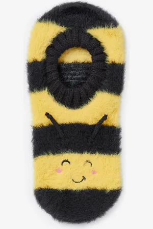 Next Yellow/Black Bee Footsie Slippers 1 Pack M-L