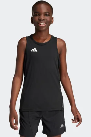 adidas Black Team Tank Top Kids 11