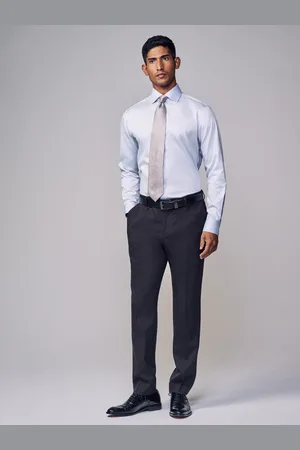 Next Slim Fit Signature Long Sleeve 100% Cotton Shirt With Cutaway Collar AU 46 Regular