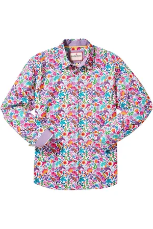 Joe Browns Bright Floral Print Long Sleeve 100% Cotton Shirt L