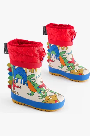 Next Red/Blue Thermal Thinsulate Lined Cuff Wellies AU 3 (EU 19)