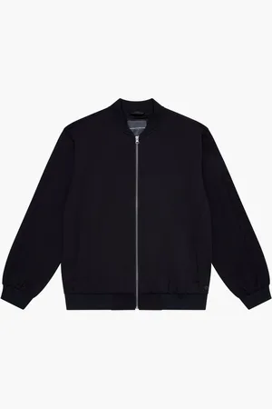 French Connection Black Scuba-Style Bomber Jacket XXL