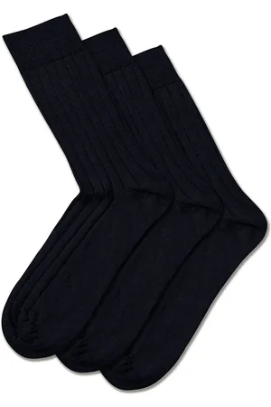Charles Tyrwhitt Blue Merino Wool Winter Socks 3 Pack M