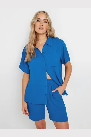 Long Tall Sally Crinkle Short Sleeve Shirt AU 14 Tall