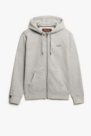 Superdry Grey Essential Logo Slim Fit Zip Hoodie XL