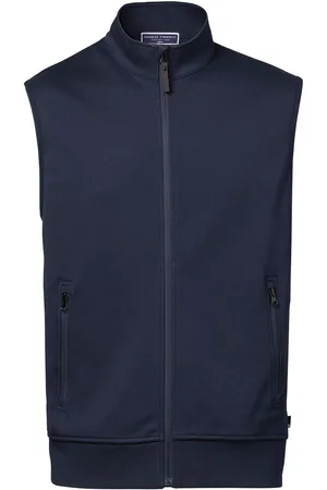 Charles Tyrwhitt Blue 100% Cotton Sleeveless Performance Gilet XL
