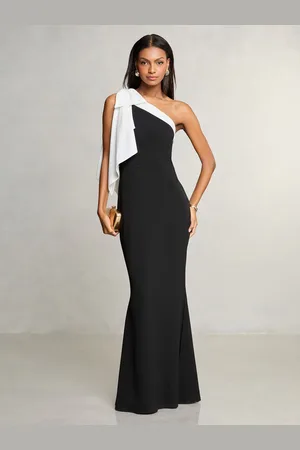 Lipsy London One Shoulder Bow Maxi Dress AU 14