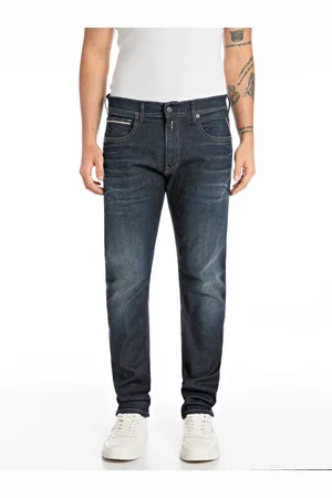 Replay Dark Blue Grover Hyperflex Straight Fit Jeans W36 L30