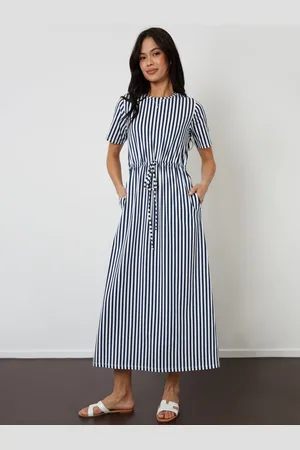 Threadbare Ruched Waist Jersey Midi Dress AU 12
