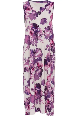 Cyberjammies Cream Nora Rose Printed Jersey Long Nightdress AU 16