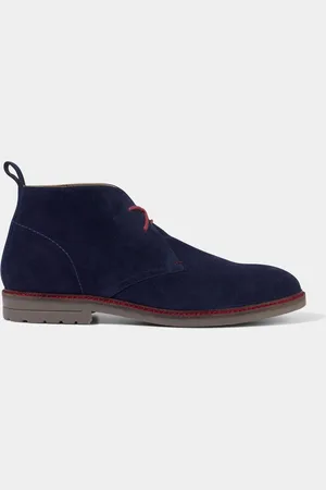 Joe Browns Blue Contrast Stitching Suede Desert Boots 11