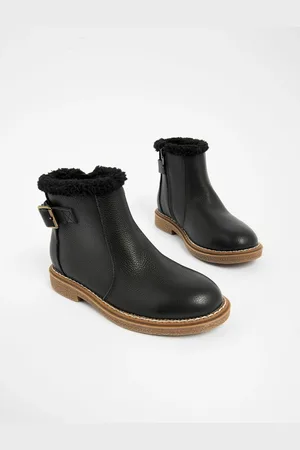 Next Black Leather Buckle Ankle Boots AU 5 (EU 38)