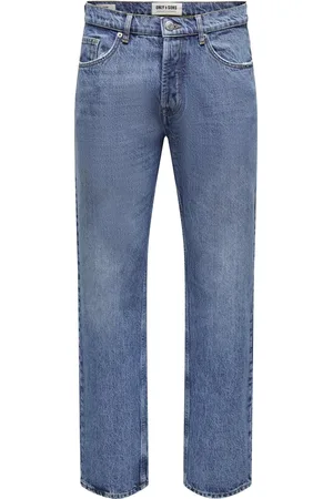 Only & Sons Blue Straight Leg Jeans 32W x 31L (UK 32 R)