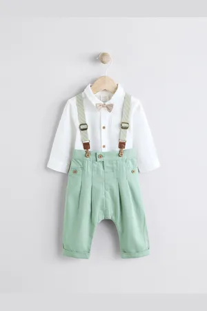 Next Baby 100% Cotton Shirt Trousers and Braces Set 4 Piece (0mths-2yrs) 6