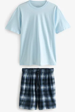 Next Navy Blue Motionflex Cosy Short Pyjamas Set