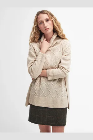 Barbour Cream Burne Cape Jumper M