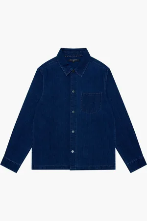French Connection 100% Cotton Chest Pocket Long Sleeve Button Up Denim Overshirt XL
