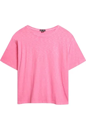 Superdry Pink Studios Dropped Shoulder T-Shirt AU 8