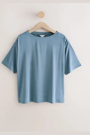 Next Blue Relaxed Fit Premium Modal Boxy T-Shirt medium