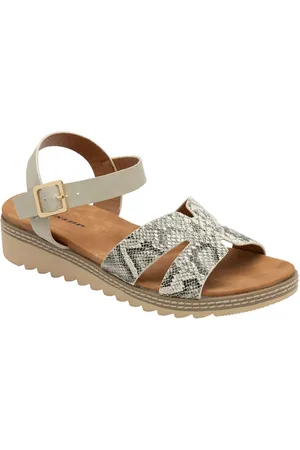 Dunlop White Twin Strap Buckle Sandals eu42uk8