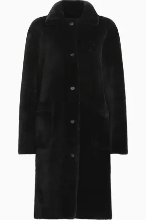 AllSaints AllSaints Black Serra Reversible Shearling Coat S