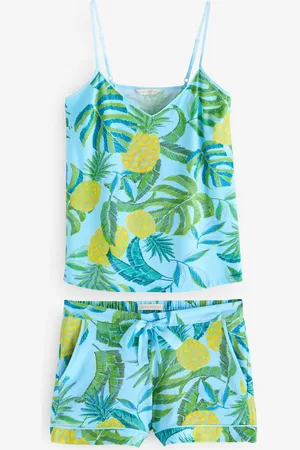 Cyberjammies Blue Jersey Printed Cami and Sleep Shorts 10