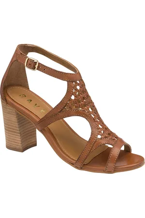 Ravel Brown Leather Heeled Sandals AU 10 (EU 42)