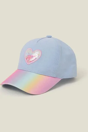 Accessorize Blue Girls Shake Glitter 100% Cotton Cap 3