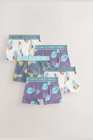 Next Purple/Green Space Print Boxers Trunks 5 Pack (1.5-12yrs) 98104cm