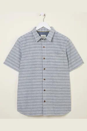 Fat Face FatFace Short Sleeve Semi Plain Textured Shirt xlarge