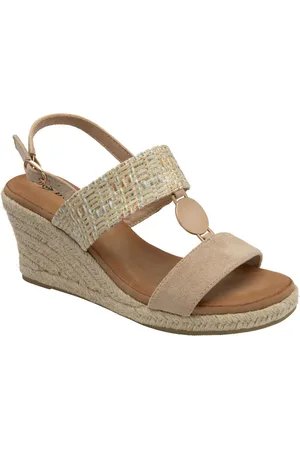 Dunlop Natural Double Strap Wedge Sandals eu39uk6
