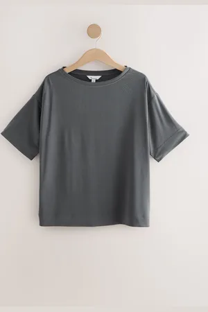Next Dark Grey Relaxed Fit Premium Modal Boxy T-Shirt small