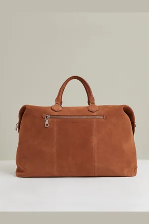 Reiss Light Tan Theo Suede Holdall onesize