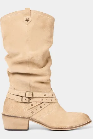 Joe Browns Natural Slouchy Suede Buckle Boots AU 5 (EU 36)