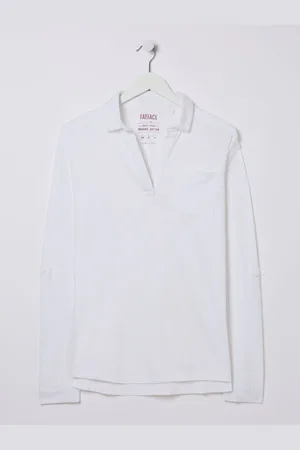 Fat Face FatFace Paige White Jersey Shirt AU 12