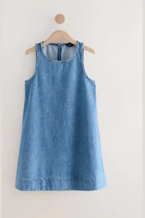 Next 100% Cotton Denim Racer Mini Dress 14