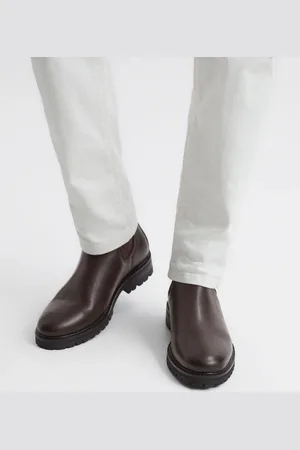 Reiss Chocolate Chiltern Leather Chelsea Boots uk8eu42