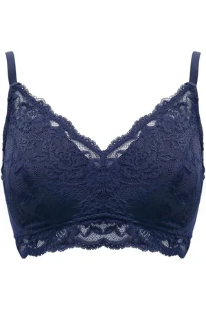 Pour Moi Blue Love To Lounge Lace and Modal Rib Non Wired Bra
