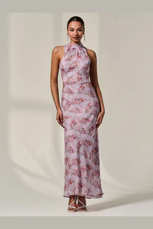 Jolie Moi Chiffon Halter Neck Maxi Dress 10