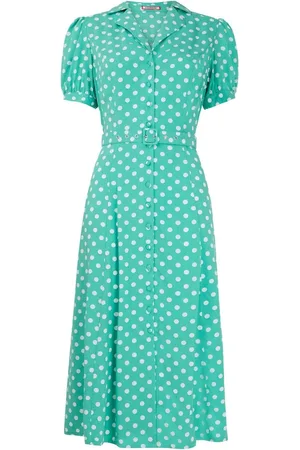 Joe Browns Polka Dot Button Through Collared Midi Dress AU 14