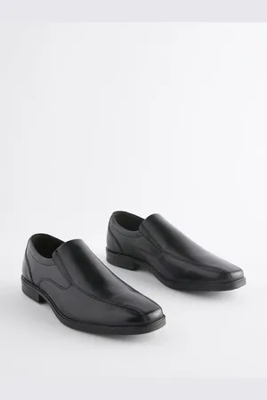 Next Wide Fit Leather Panel Slip On Shoes
