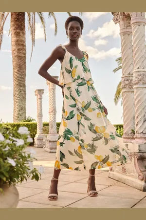 Love & Roses Lemon Printed Ruffle Midi Dress 14