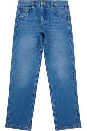 Wrangler Aqua Blue Boys Straight Fit Greensboro Regular Jeans 140146cm