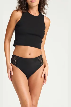 Modibodi Black Sensual French Cut Moderate Heavy Knickers small