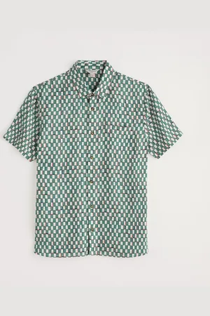 Seasalt Cornwall Mens Heron Short Sleeve Shirt