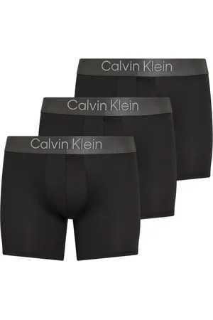 Calvin Klein Black Brushed Micro Stripe Boxer Briefs 3 Pack xlarge