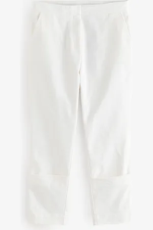 HUGO BOSS White Slim Fit Tapri Stretch Trousers 14