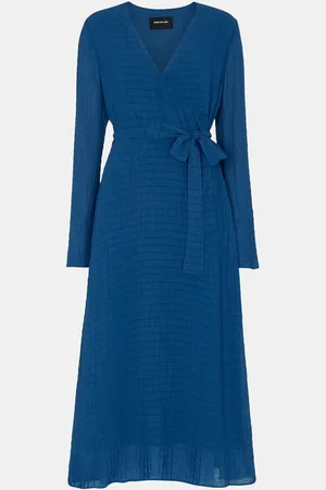 Whistles Alex Textured Wrap Midi Dress AU 16