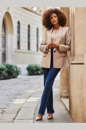 Sosandar Natural Shawl Collar Blazer AU 14