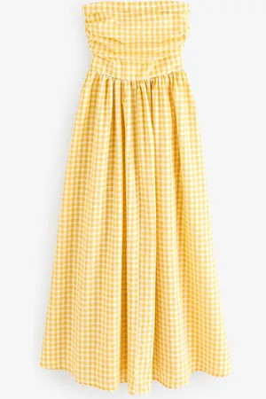 Next Seersucker Bandeau Midi Summer Dress AU 24